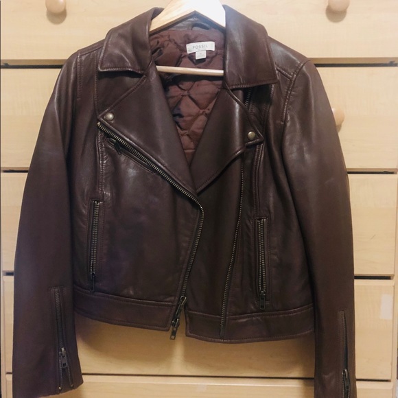100% Genuine Leather Jacket by Fossil
